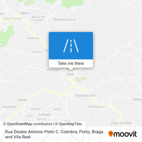 Rua Doutor António Pinto C. Coimbra map