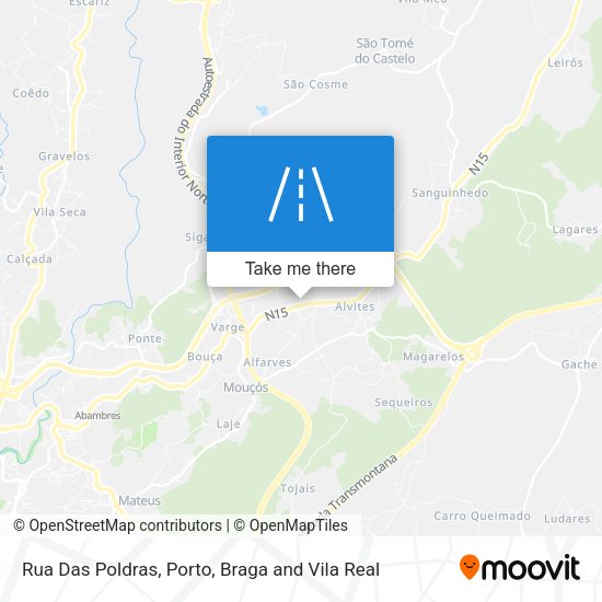 Rua Das Poldras mapa