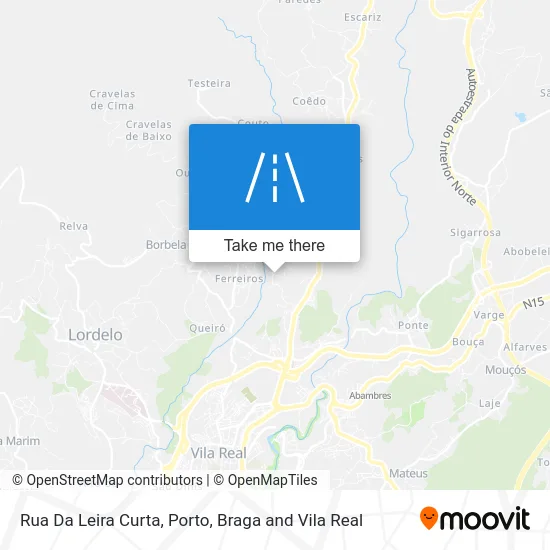 Rua Da Leira Curta map