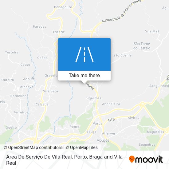 Área De Serviço De Vila Real map