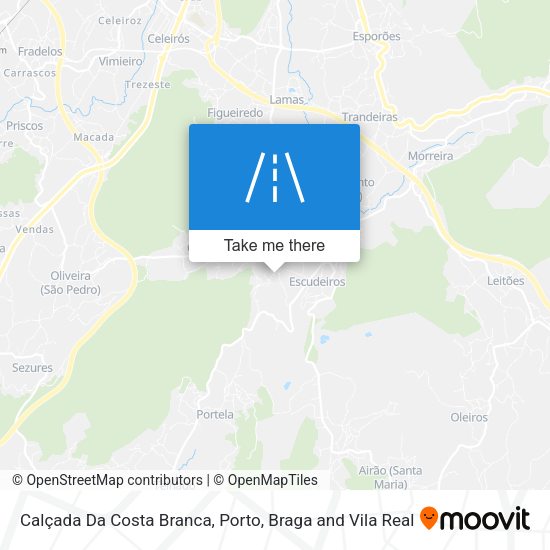 Calçada Da Costa Branca mapa