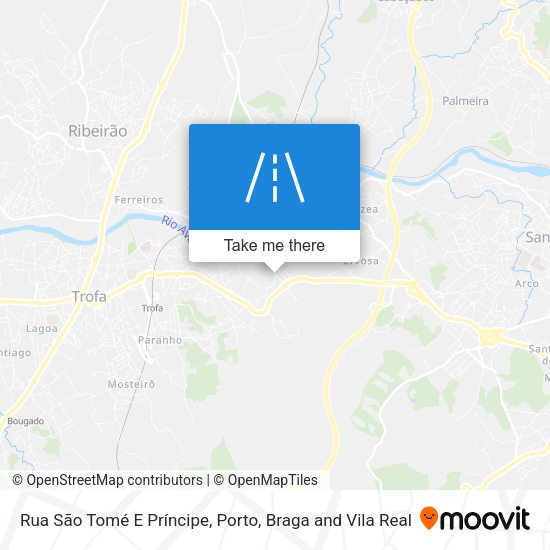 Rua São Tomé E Príncipe mapa