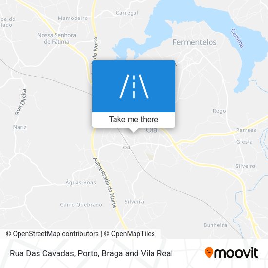 Rua Das Cavadas map