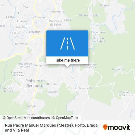 Rua Padre Manuel Marques (Mestre) mapa