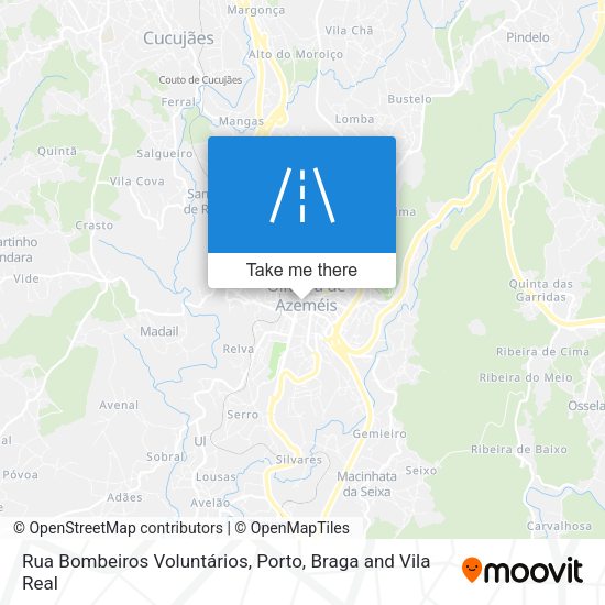 Rua Bombeiros Voluntários mapa
