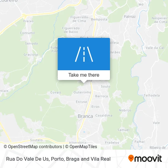 Rua Do Vale De Us map