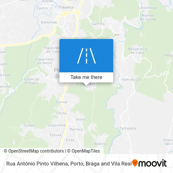 Rua António Pinto Vilhena map