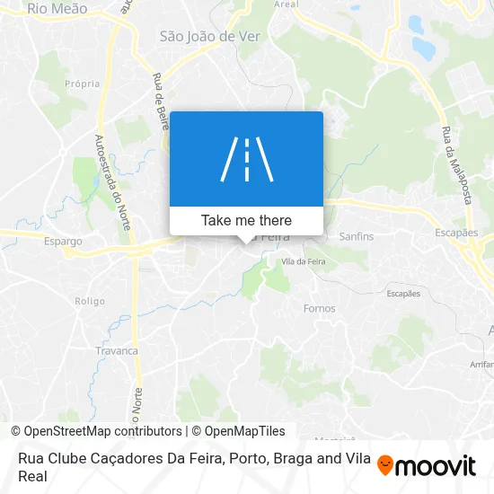 Rua Clube Caçadores Da Feira map