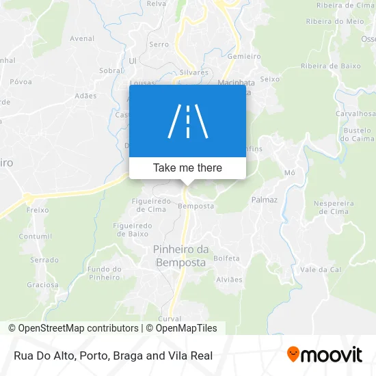 Rua Do Alto mapa