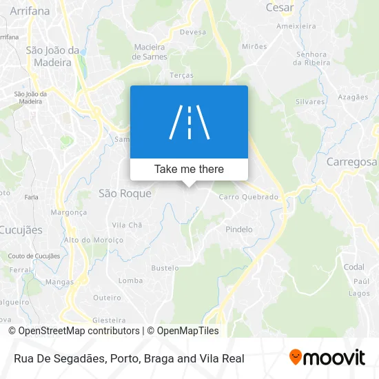 Rua De Segadães map