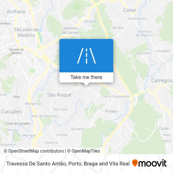 Travessa De Santo Antão mapa