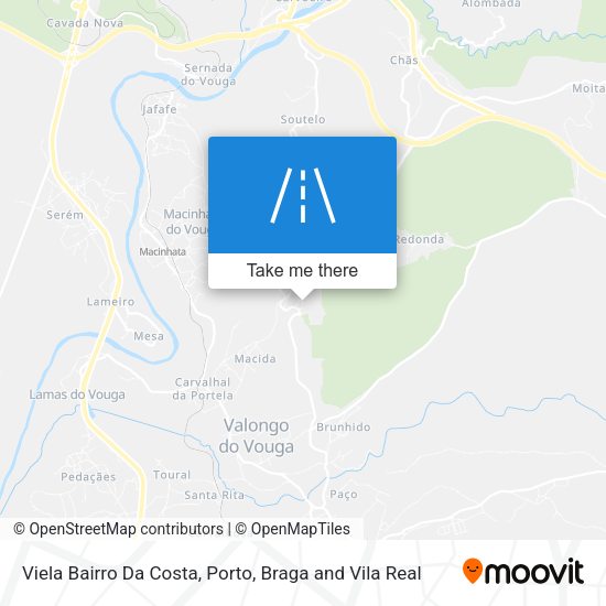 Viela Bairro Da Costa mapa