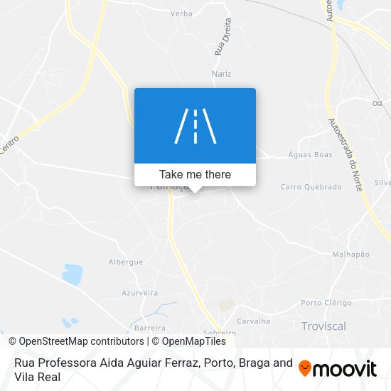 Rua Professora Aida Aguiar Ferraz mapa