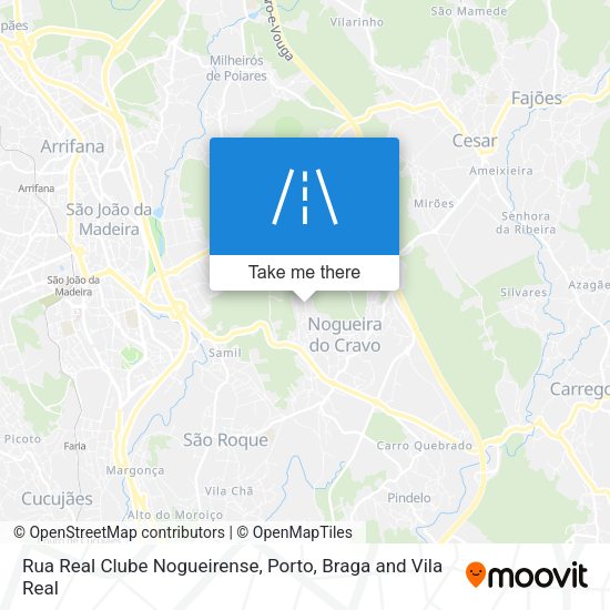 Rua Real Clube Nogueirense map