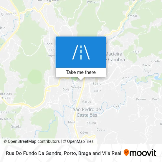 Rua Do Fundo Da Gandra map