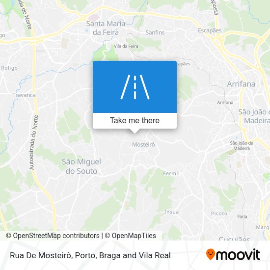 Rua De Mosteirô mapa