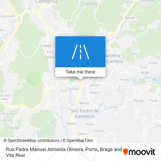 Rua Padre Manuel Almeida Oliveira mapa
