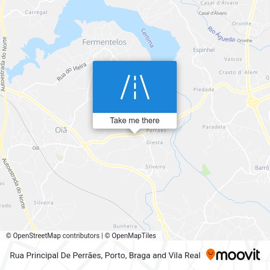 Rua Principal De Perrães map