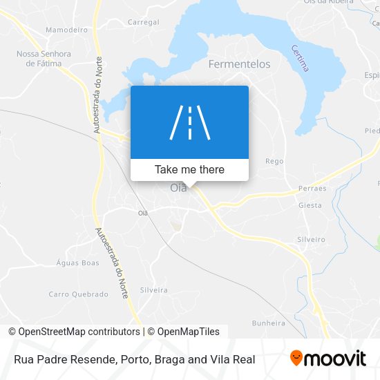 Rua Padre Resende mapa