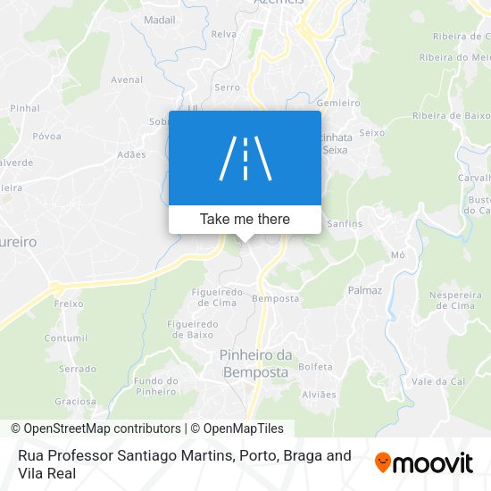 Rua Professor Santiago Martins mapa