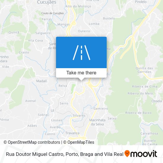Rua Doutor Miguel Castro mapa