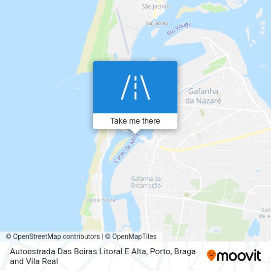 Autoestrada Das Beiras Litoral E Alta map