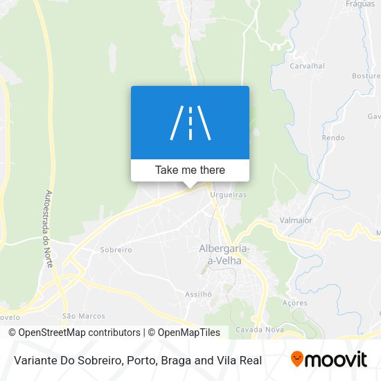Variante Do Sobreiro mapa