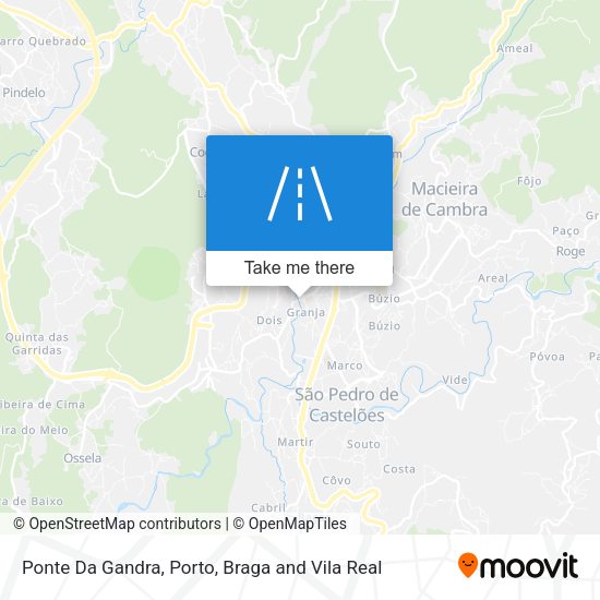Ponte Da Gandra mapa