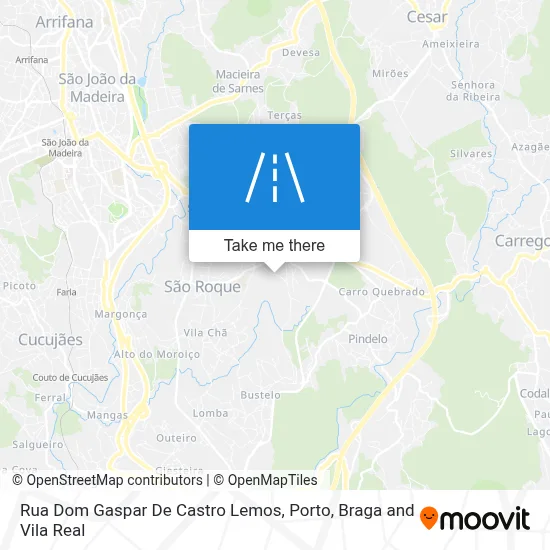 Rua Dom Gaspar De Castro Lemos map