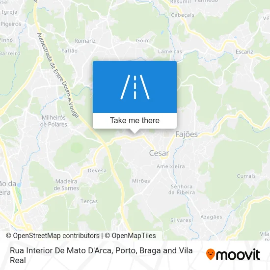 Rua Interior De Mato D'Arca map