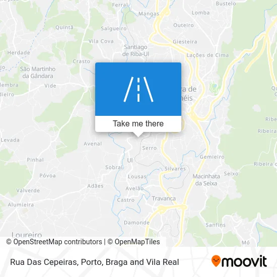 Rua Das Cepeiras map