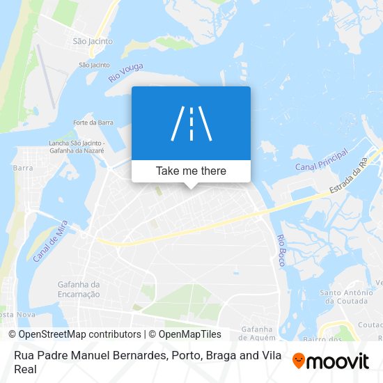 Rua Padre Manuel Bernardes mapa