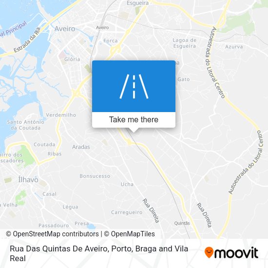 Rua Das Quintas De Aveiro map