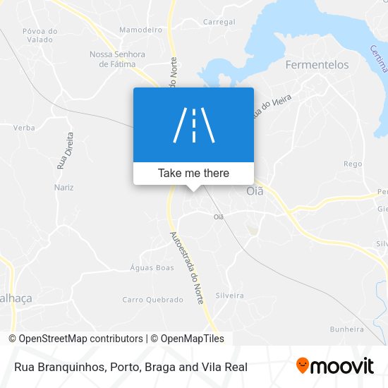 Rua Branquinhos mapa