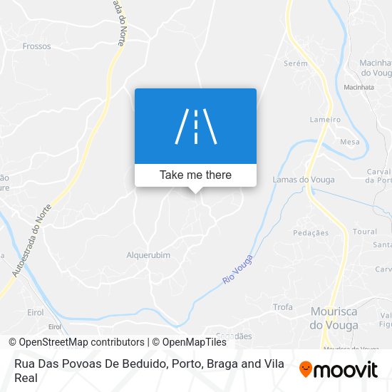 Rua Das Povoas De Beduido map