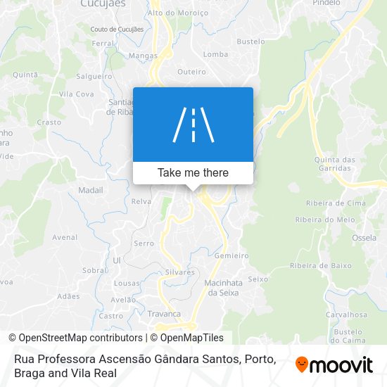 Rua Professora Ascensão Gândara Santos mapa