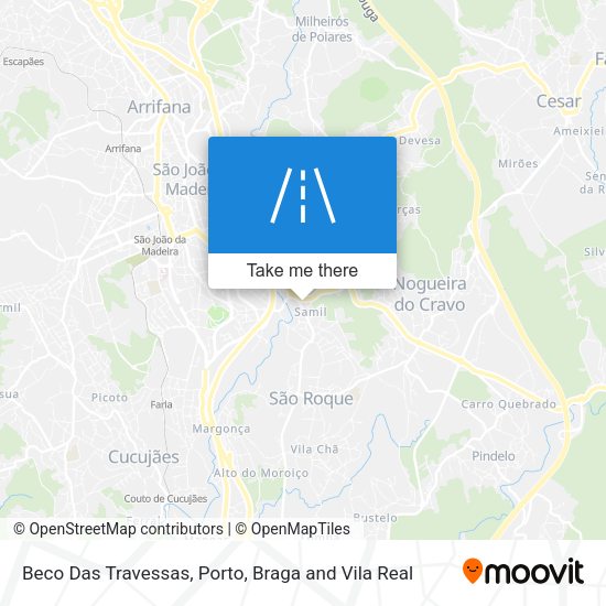 Beco Das Travessas mapa