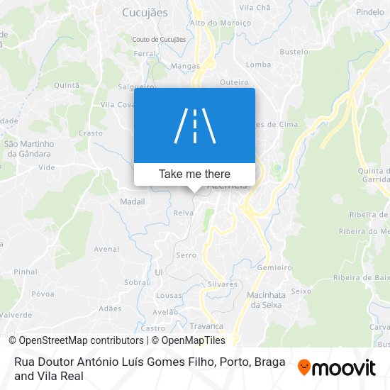 Rua Doutor António Luís Gomes Filho mapa