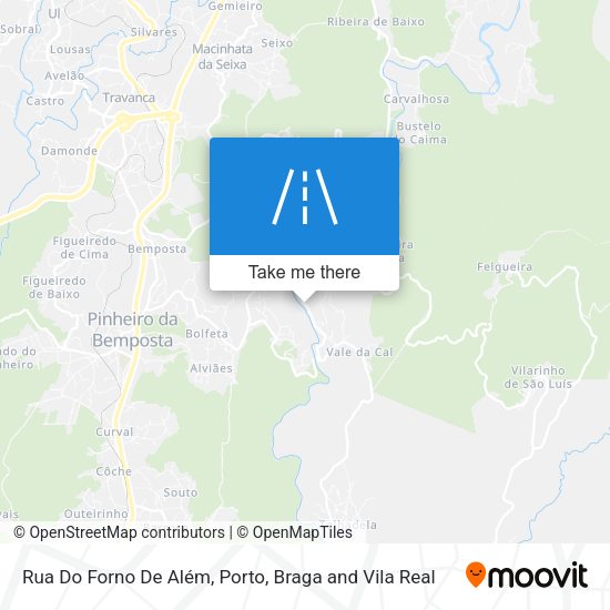 Rua Do Forno De Além mapa