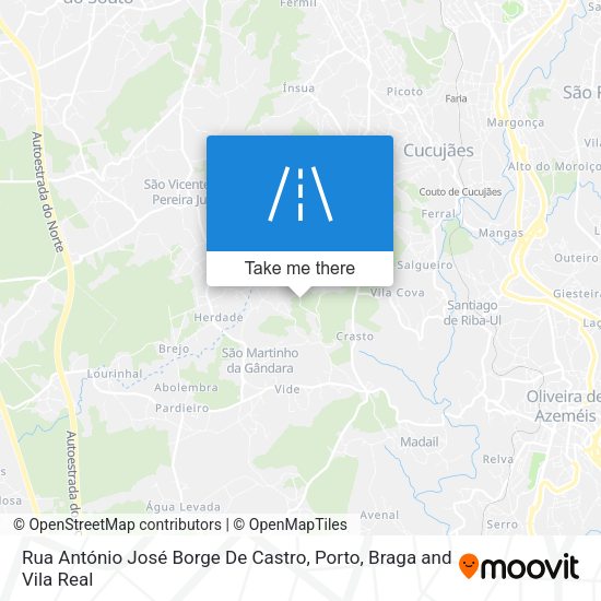 Rua António José Borge De Castro mapa
