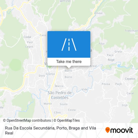 Rua Da Escola Secundária mapa