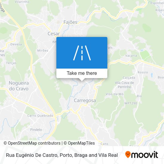 Rua Eugénio De Castro mapa