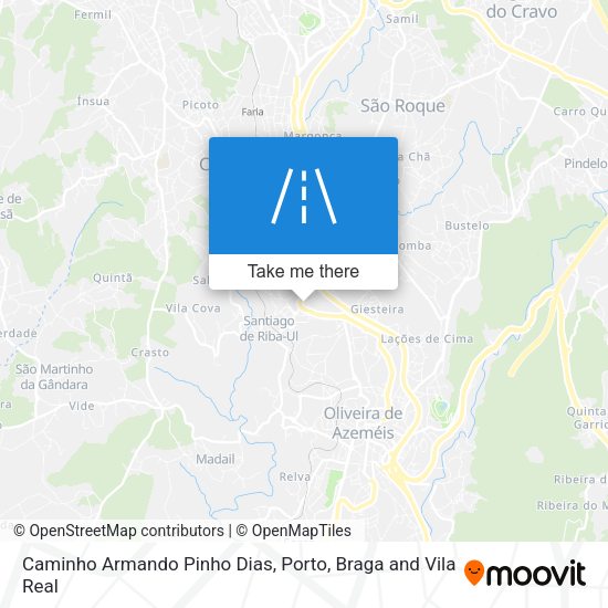 Caminho Armando Pinho Dias mapa
