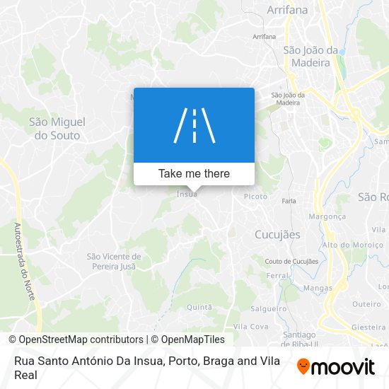 Rua Santo António Da Insua mapa
