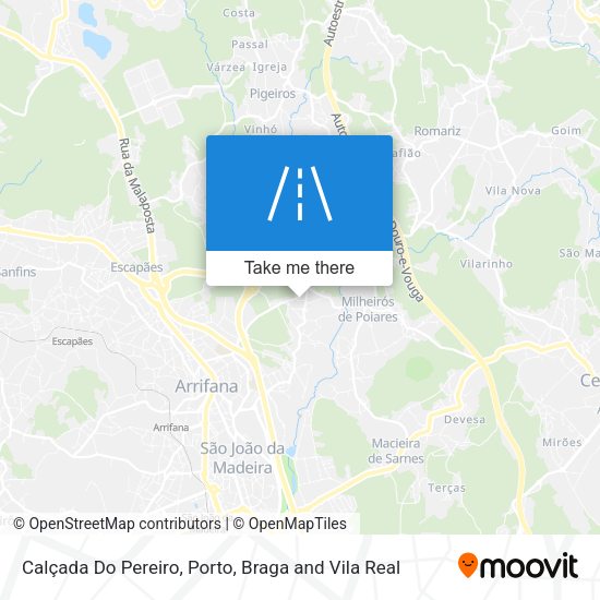 Calçada Do Pereiro mapa