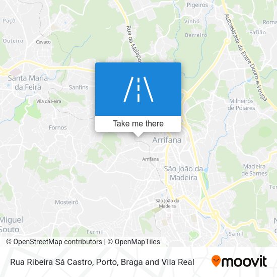 Rua Ribeira Sá Castro mapa