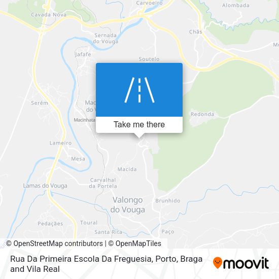 Rua Da Primeira Escola Da Freguesia mapa