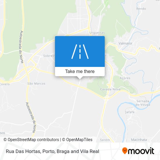 Rua Das Hortas map