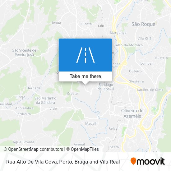 Rua Alto De Vila Cova mapa