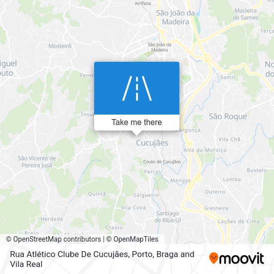 Rua Atlético Clube De Cucujães mapa